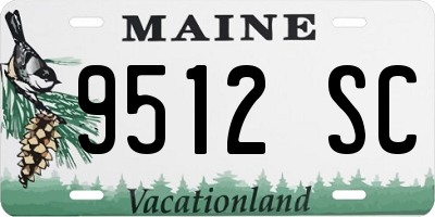 ME license plate 9512SC