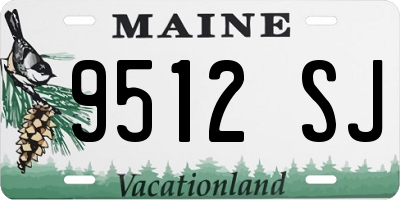 ME license plate 9512SJ