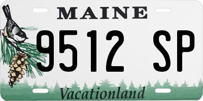 ME license plate 9512SP