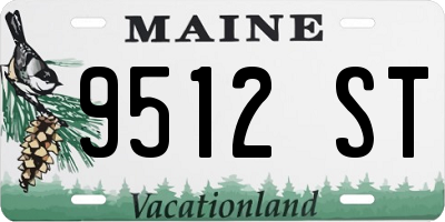 ME license plate 9512ST