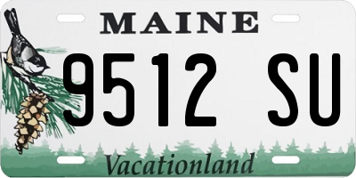 ME license plate 9512SU