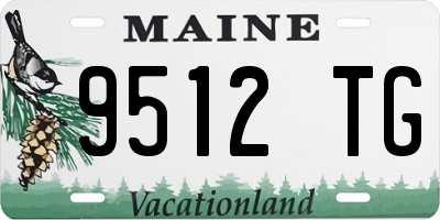 ME license plate 9512TG