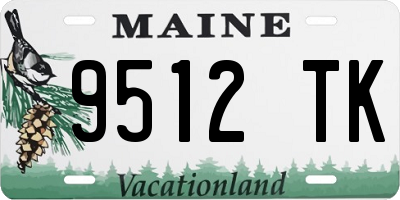 ME license plate 9512TK