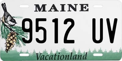 ME license plate 9512UV