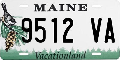 ME license plate 9512VA