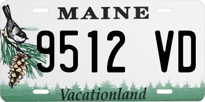 ME license plate 9512VD