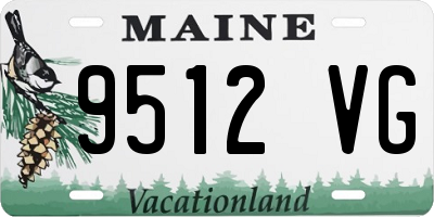 ME license plate 9512VG