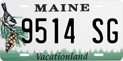 ME license plate 9514SG