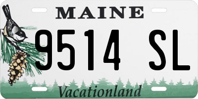 ME license plate 9514SL
