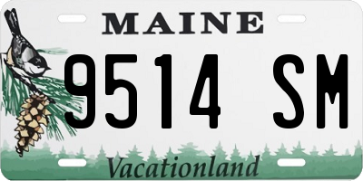 ME license plate 9514SM