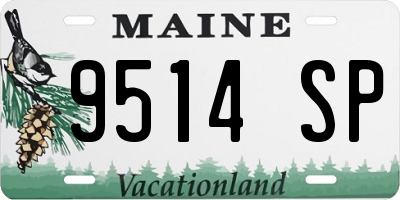 ME license plate 9514SP