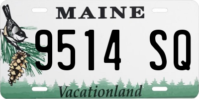 ME license plate 9514SQ