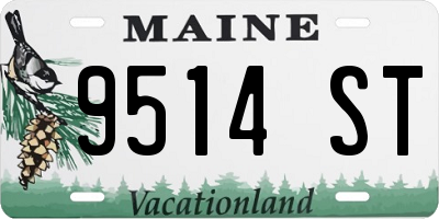 ME license plate 9514ST