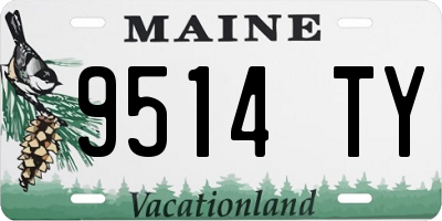 ME license plate 9514TY