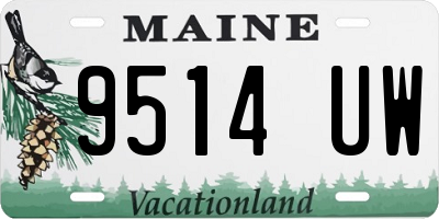 ME license plate 9514UW