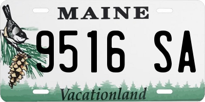 ME license plate 9516SA