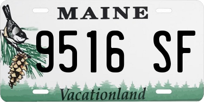 ME license plate 9516SF