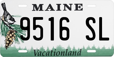 ME license plate 9516SL