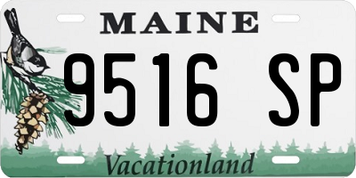 ME license plate 9516SP