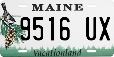 ME license plate 9516UX