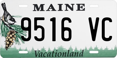 ME license plate 9516VC