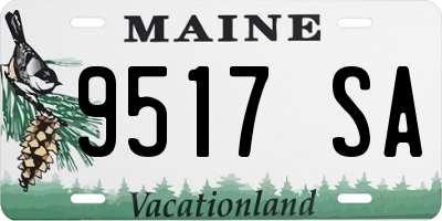 ME license plate 9517SA