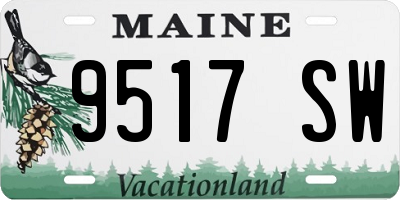 ME license plate 9517SW