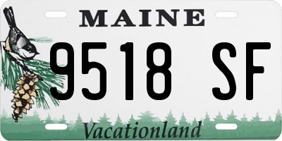 ME license plate 9518SF