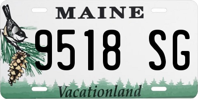 ME license plate 9518SG