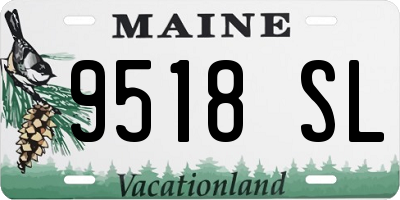 ME license plate 9518SL