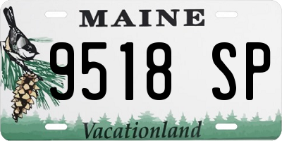 ME license plate 9518SP