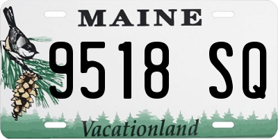 ME license plate 9518SQ