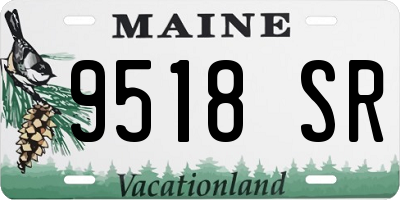 ME license plate 9518SR