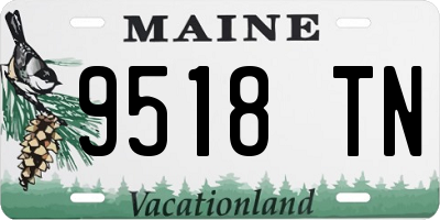 ME license plate 9518TN