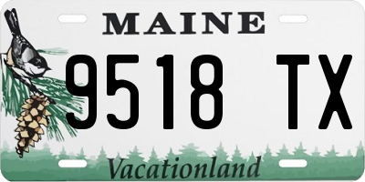 ME license plate 9518TX