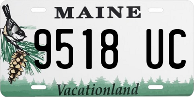 ME license plate 9518UC