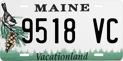 ME license plate 9518VC