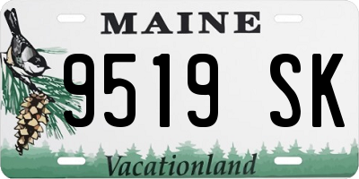 ME license plate 9519SK