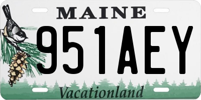 ME license plate 951AEY