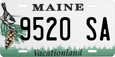 ME license plate 9520SA