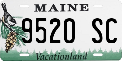 ME license plate 9520SC