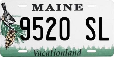 ME license plate 9520SL