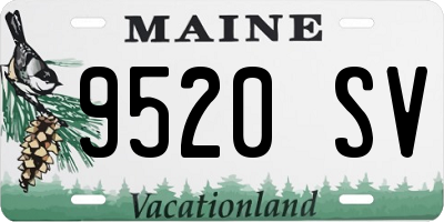 ME license plate 9520SV