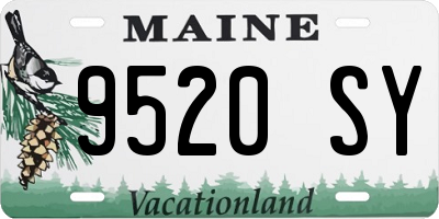 ME license plate 9520SY