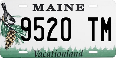 ME license plate 9520TM
