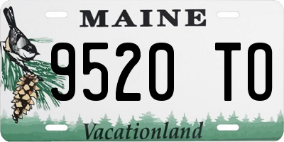 ME license plate 9520TO