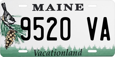 ME license plate 9520VA
