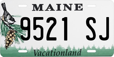 ME license plate 9521SJ