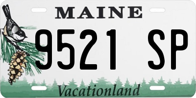 ME license plate 9521SP