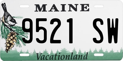 ME license plate 9521SW